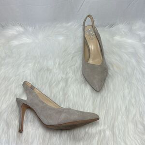 Vince Camuto Alleema Taue Suede Slingback Heels Sz 7